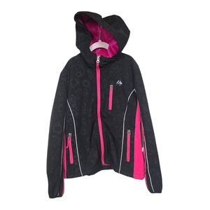 Snozu Black Pink Hooded Full Zip Jacket M 10/12